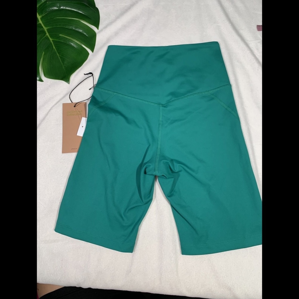 NEW Girlfriend Collective High‎ Waisted Bike Biker Shorts in Saguaro [ XS ] - Picture 9 of 12